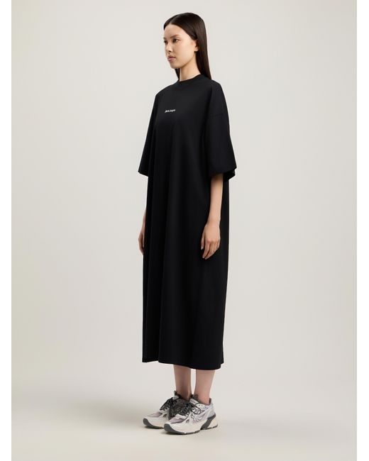 Palm Angels Black Milan La Maxi T-Shirt Dress
