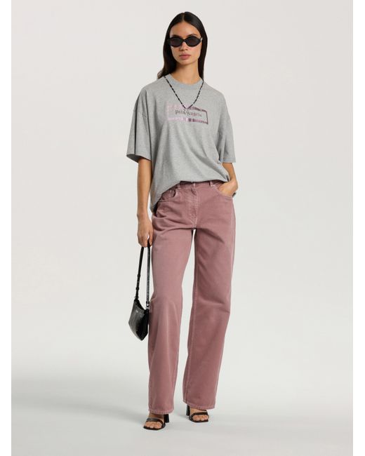 Palm Angels Multicolor Studded Box Logo Loose T-Shirt Melange