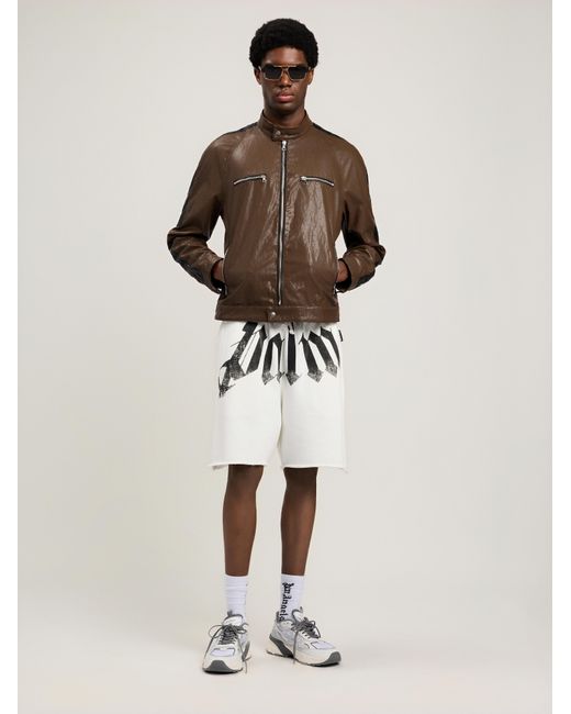 Palm Angels Multicolor Big Waist Logo Sweatshorts for men