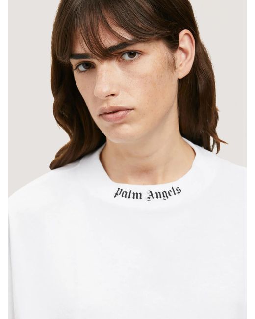 Palm Angels Natural Classic Logo Over Tee