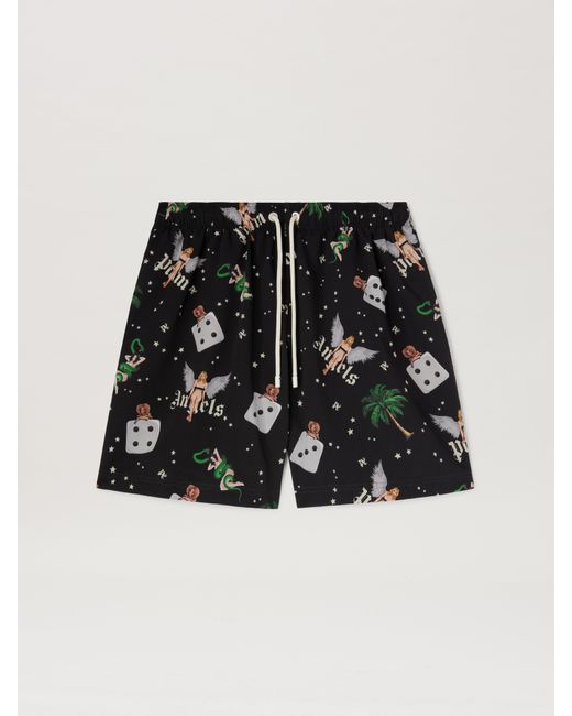 Pin Up Swimshorts Uomo Nero di Palm Angels in Black da Uomo