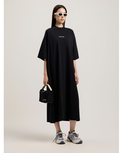 Palm Angels Black Milan La Maxi T-Shirt Dress