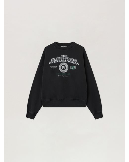 Palm Angels Multicolor Dollar Loose Crew Sweatshirt Vintage for men