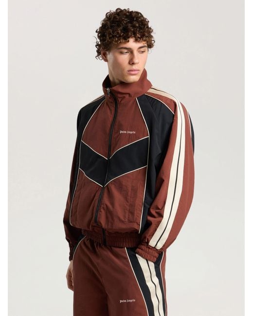 Palm Angels Red Hollywood Windbreaker Jacket for men