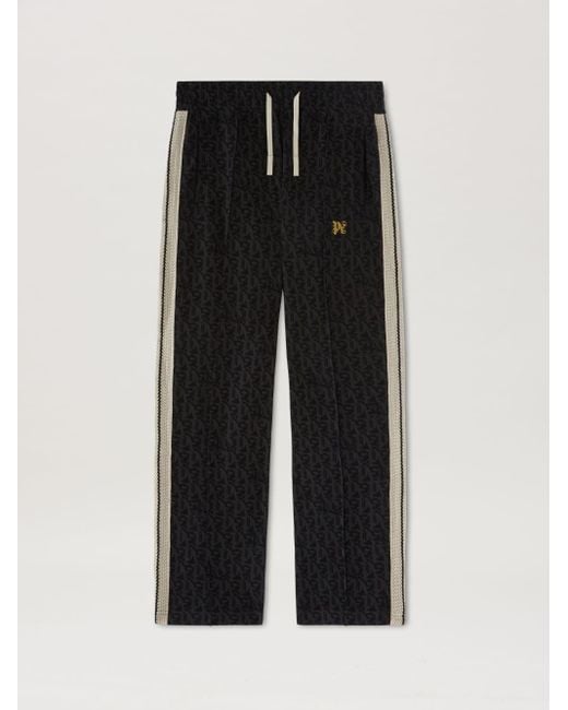 Palm Angels Black Trackpants With Dragon for men