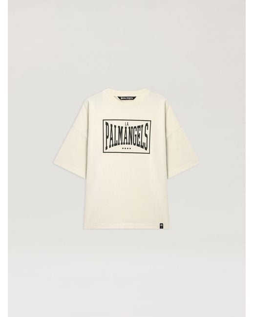 Palm Angels Natural Vintage Box Logo Loose T-Shirt for men