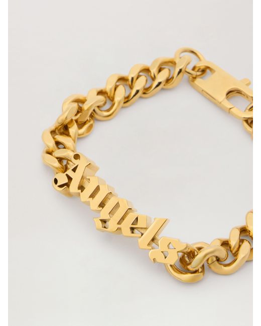 Palm Angels Metallic Angels Logo Bracelet