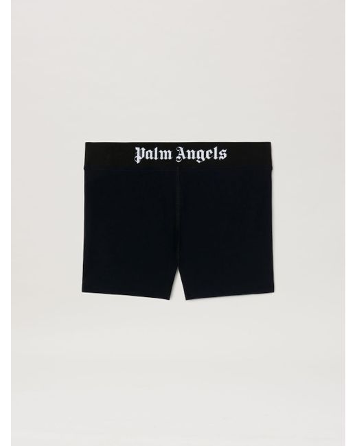 Palm Angels Black Logo Sport Shorts