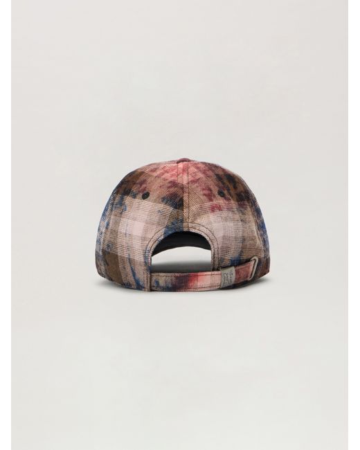 Palm Angels Multicolor Curved Logo Check Cap for men