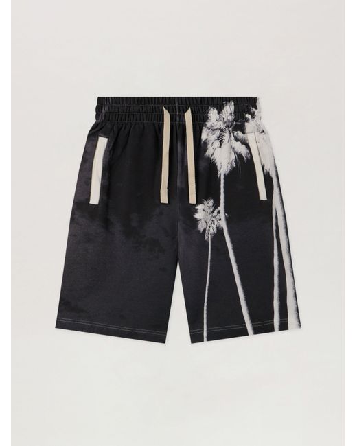 Palm Angels Black Decoding Palm Culture Sweatshort for men
