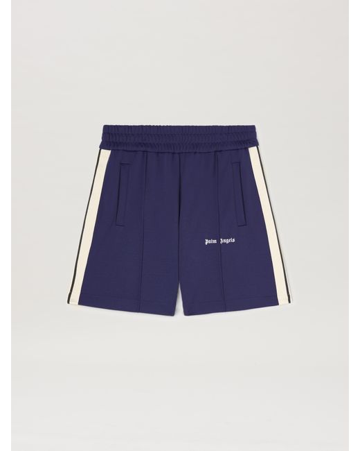 Palm Angels Blue Classic Logo Track Shorts for men