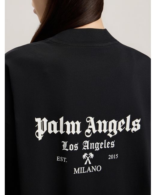 Palm Angels Black Milan La Maxi T-Shirt Dress