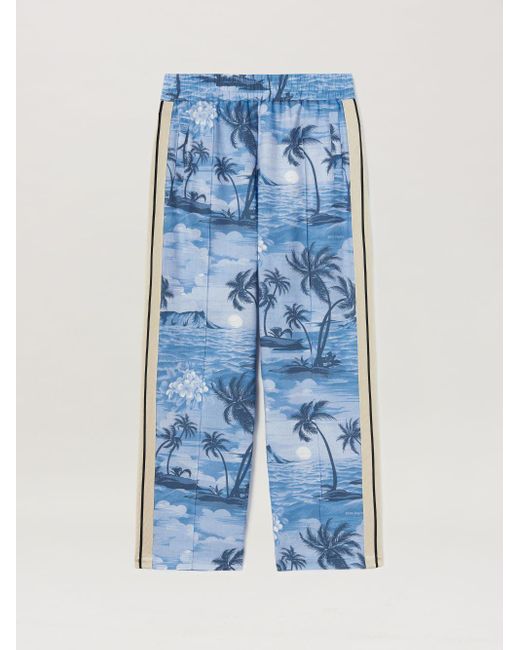 Palm Angels Blue Track Pants Sunset for men