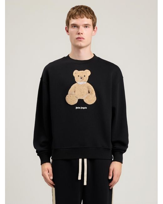 Palm Angels Black Bear Sweatshirt for men