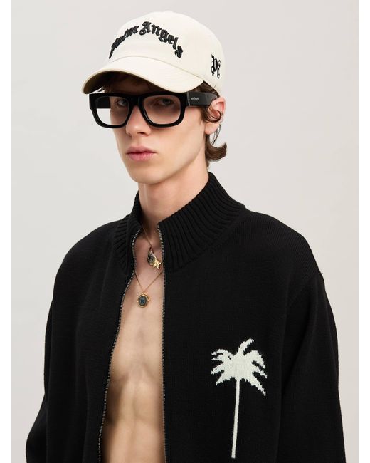 Palm Angels Strickjacke Mit Palme Mann in Black für Herren