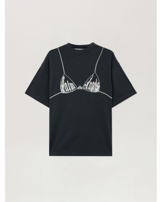 Palm Angels Black Bra Loose T-Shirt