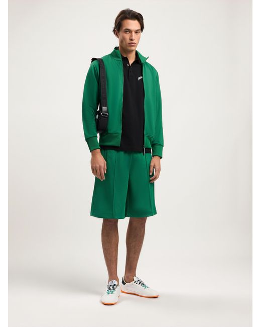 Palm Angels Green Curved Logo Track Jacket for men