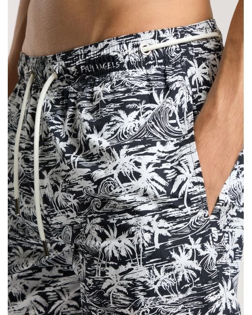 Palm Angels Multicolor Palm Waves Swim Shorts for men