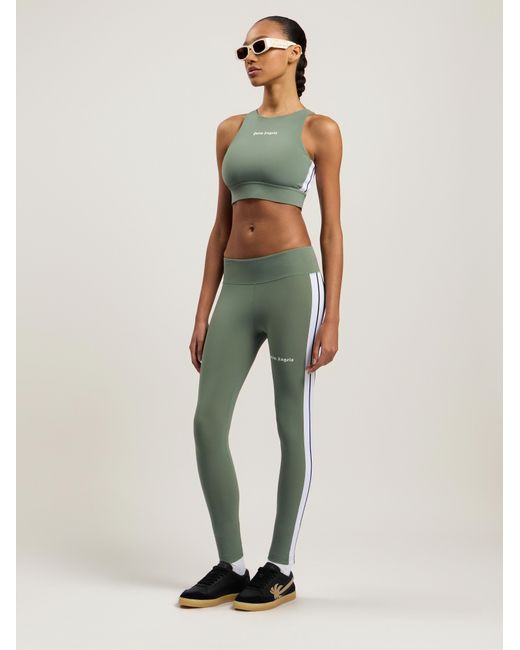 Palm Angels Green Training Track Leggings