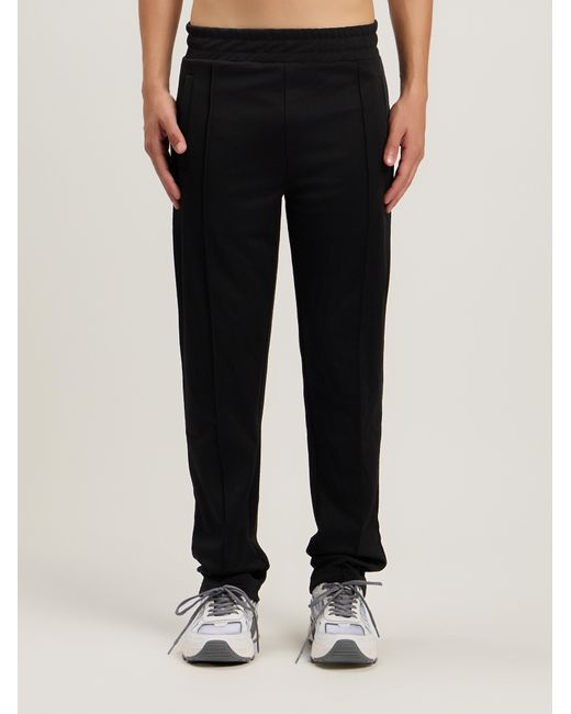 Palm Angels Black Back Curved Logo Track Pants for men