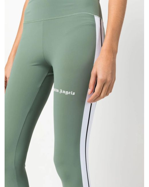 Palm Angels Green Training Track Leggings