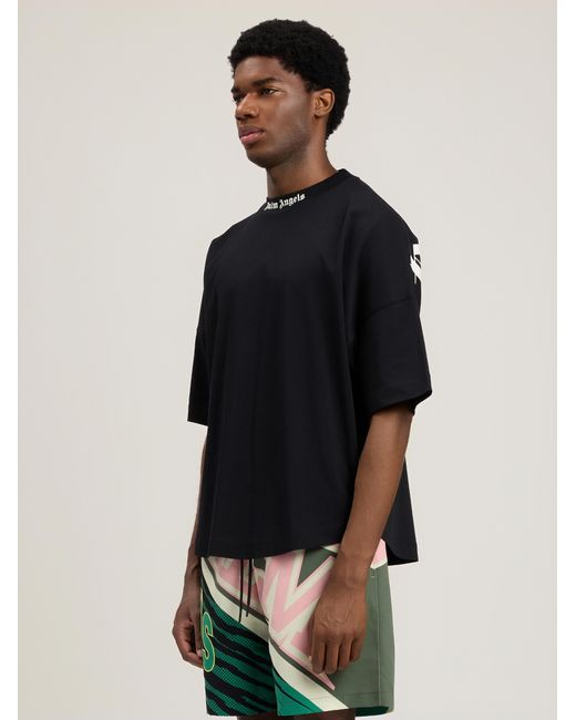 Palm Angels Black Classic Logo Over T-Shirt for men