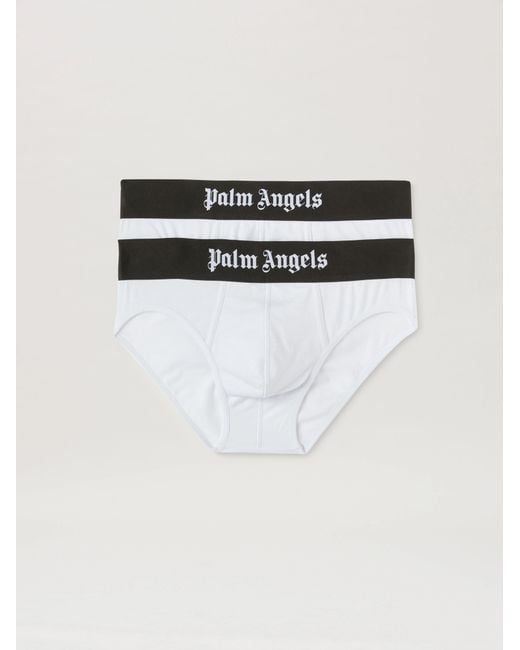 Palm Angels White Briefs Bipack for men
