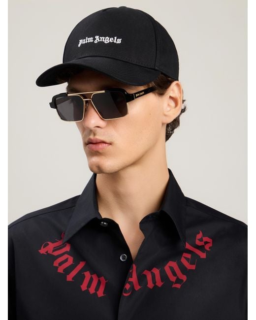 Palm Angels Black Classic Logo Cap for men