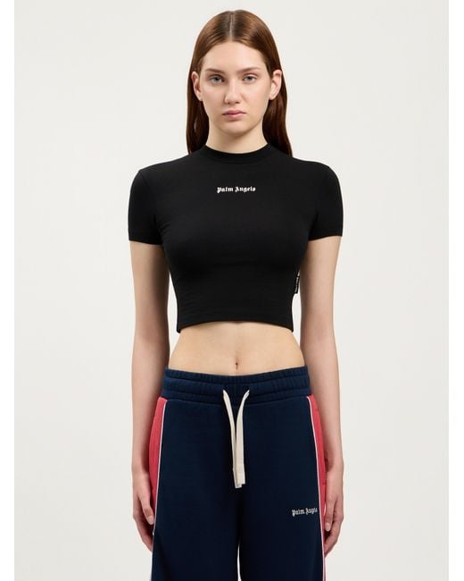 Palm Angels Black Classic Logo Baby Tee