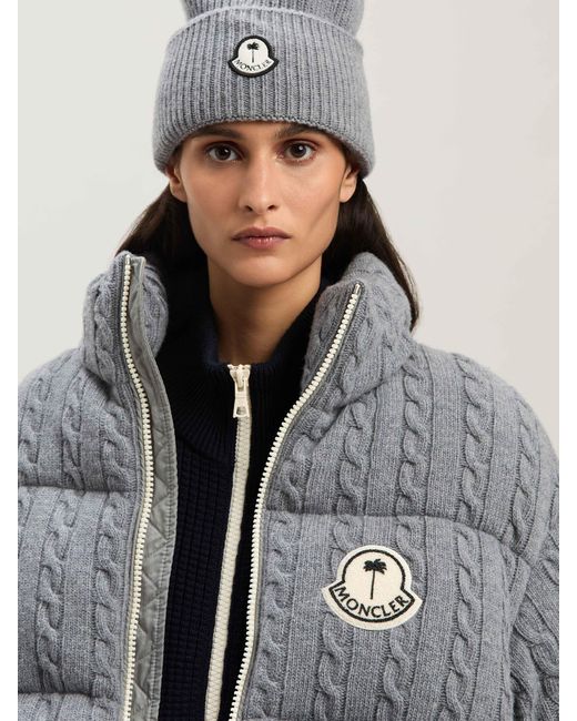 Palm Angels Gray Austru Down Jacket Moncler X