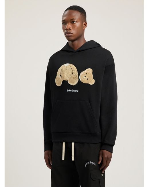 Palm Angels Black Bear Hoodie for men