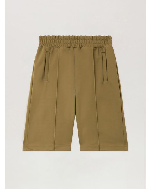 Palm Angels Natural Back Curved Logo Track Shorts Army for men