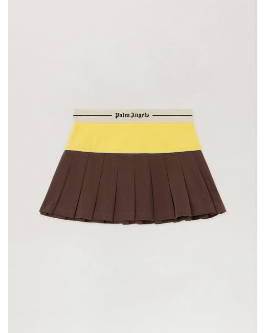 Palm Angels Multicolor Classic Logo Pleated Skirt