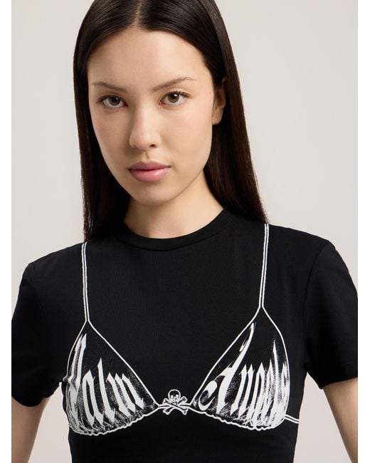 Palm Angels Black Palm Bra Baby T-Shirt