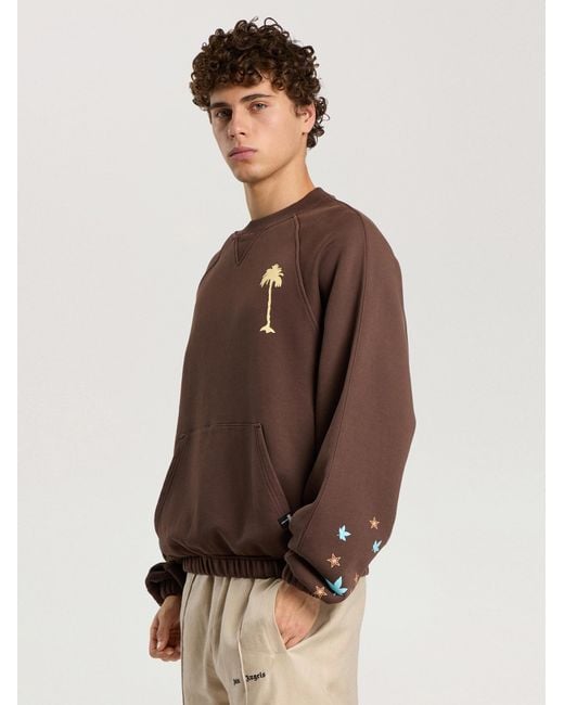 Palm Angels Natural Feel High Regular Crewneck Sweatshirt for men