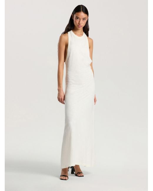 Palm Angels White Curved Logo Essential Dress
