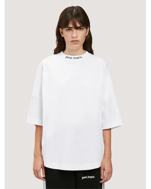 Palm Angels Natural Classic Logo Over Tee