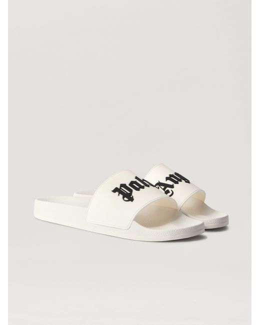 Palm Angels Natural Big Logo Sliders for men