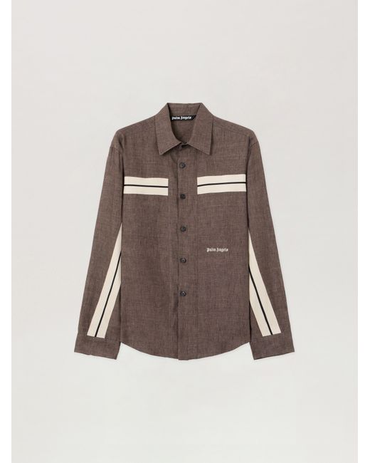 Palm Angels Brown Classic Logo Trackshirt for men