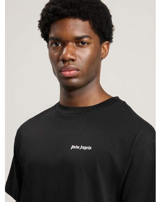 Palm Angels Blue Classic Logo T-Shirt Tripack for men