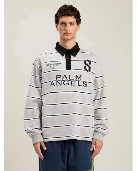 Palm Angels Multicolor Palm Sport Long-Sleeved Polo Shirt for men