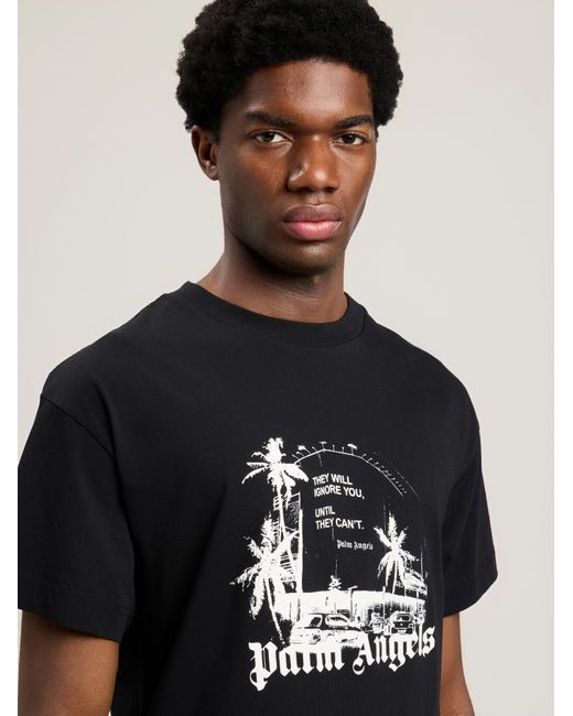 Palm Angels Black Palm Statement T-Shirt for men