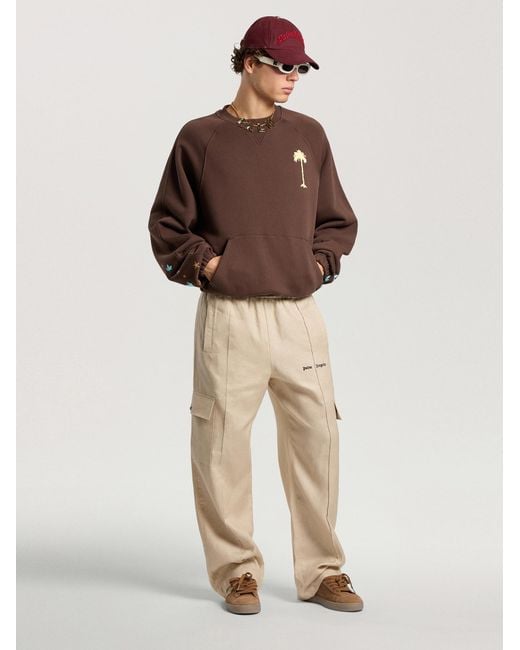 Palm Angels Natural Feel High Regular Crewneck Sweatshirt for men