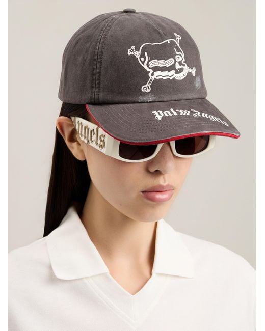 Palm Angels Multicolor Skull Logo Cap for men