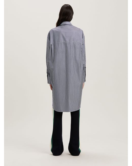 Palm Angels Purple Curved Logo Stripe Shirtdress
