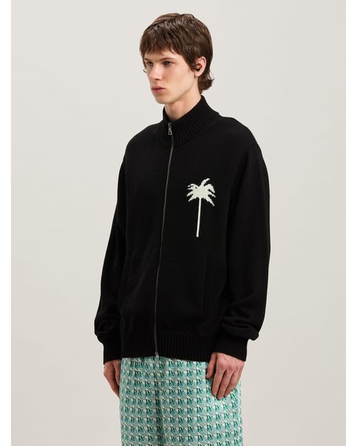 Palm Angels Strickjacke Mit Palme Mann in Black für Herren