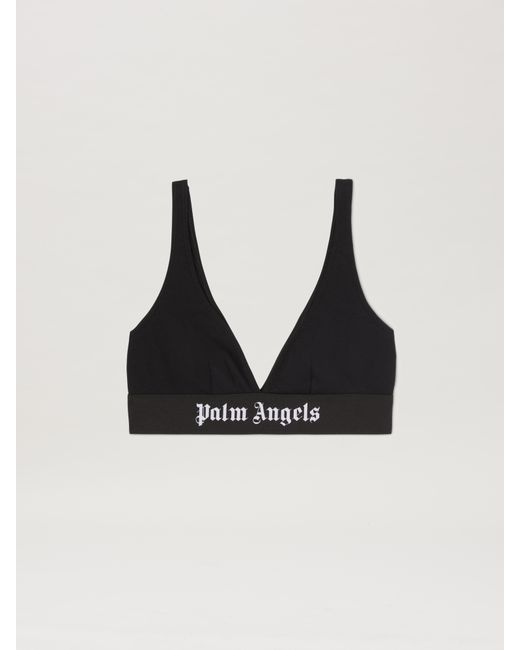 Palm Angels Black Classic Logo Triangle Bra