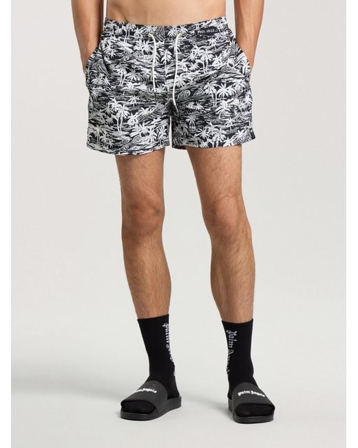 Palm Angels Multicolor Palm Waves Swim Shorts for men