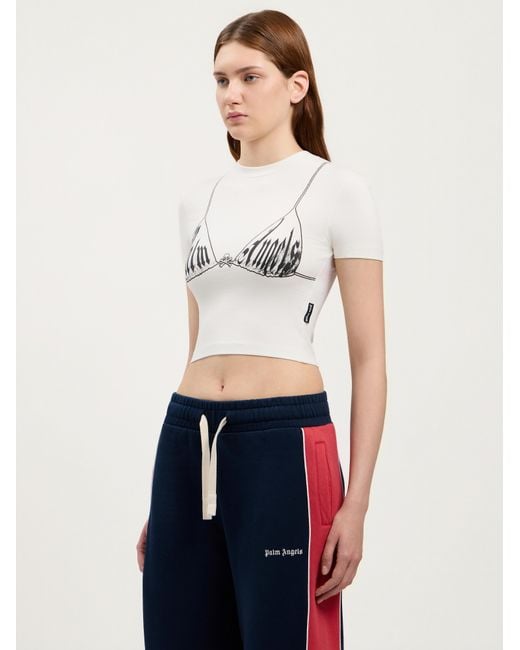 Palm Angels Natural Palm Bra Baby T-Shirt