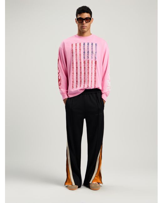 Palm Angels Pink Performance Zip-Up Track Pants for men